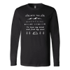 Into the Mountains I Go T-shirt Canvas Long Sleeve Shirt Black S