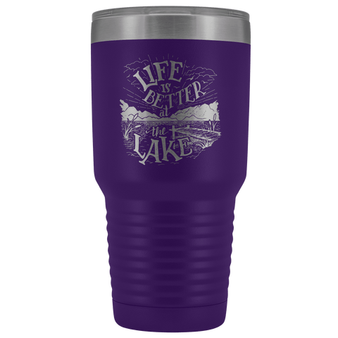 Image of Life is Better at the Lake | 30 oz. tumbler Tumblers Purple