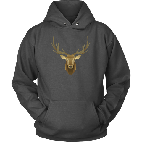 Image of Deer Portrait, Real T-shirt Unisex Hoodie Charcoal S