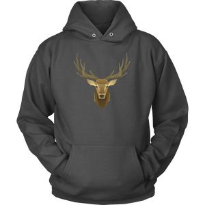 Deer Portrait, Real T-shirt Unisex Hoodie Charcoal S