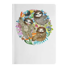 Watercolor Sloth Trio | Paperback Journal
