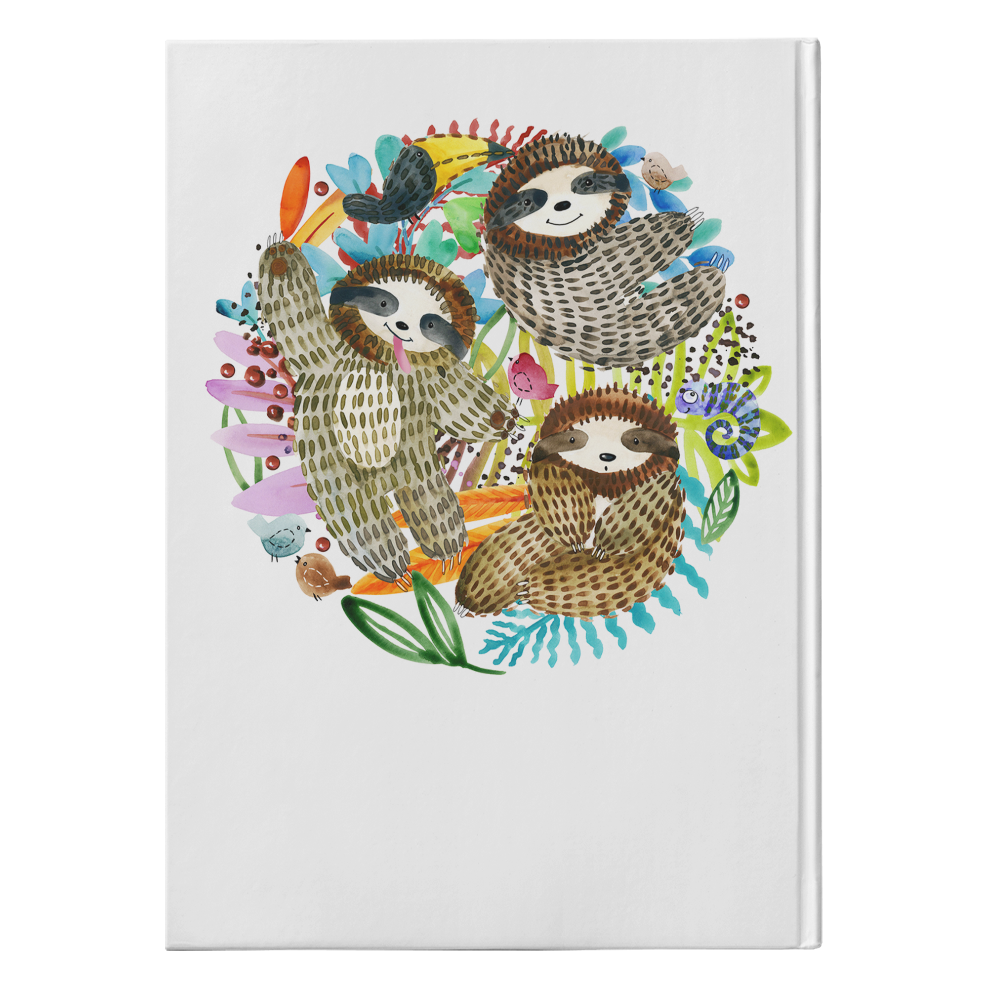 Watercolor Sloth Trio | Hardcover Journal