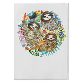 Watercolor Sloth Trio | Hardcover Journal