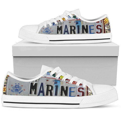 Image of Marines | Premium Low Top Shoes Shoes Womens Low Top - White - White US5.5 (EU36) 