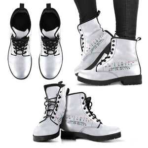 Women Photographer Premium Eco Leather Boots Women's Leather Boots - Black - Focal Length White US5 (EU35) 