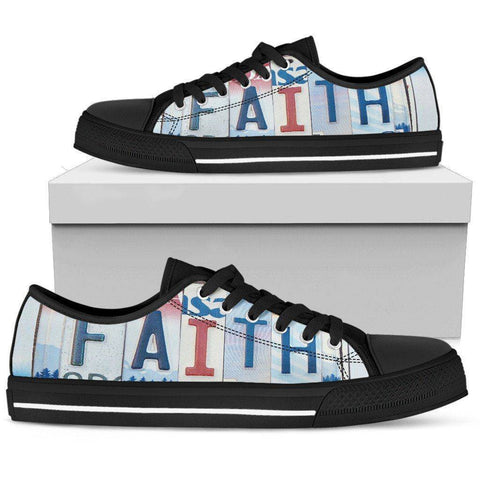 Image of Walk By Faith | Premium Low Top Shoes Shoes Mens Low Top - Black - Mens Black US5 (EU38) 