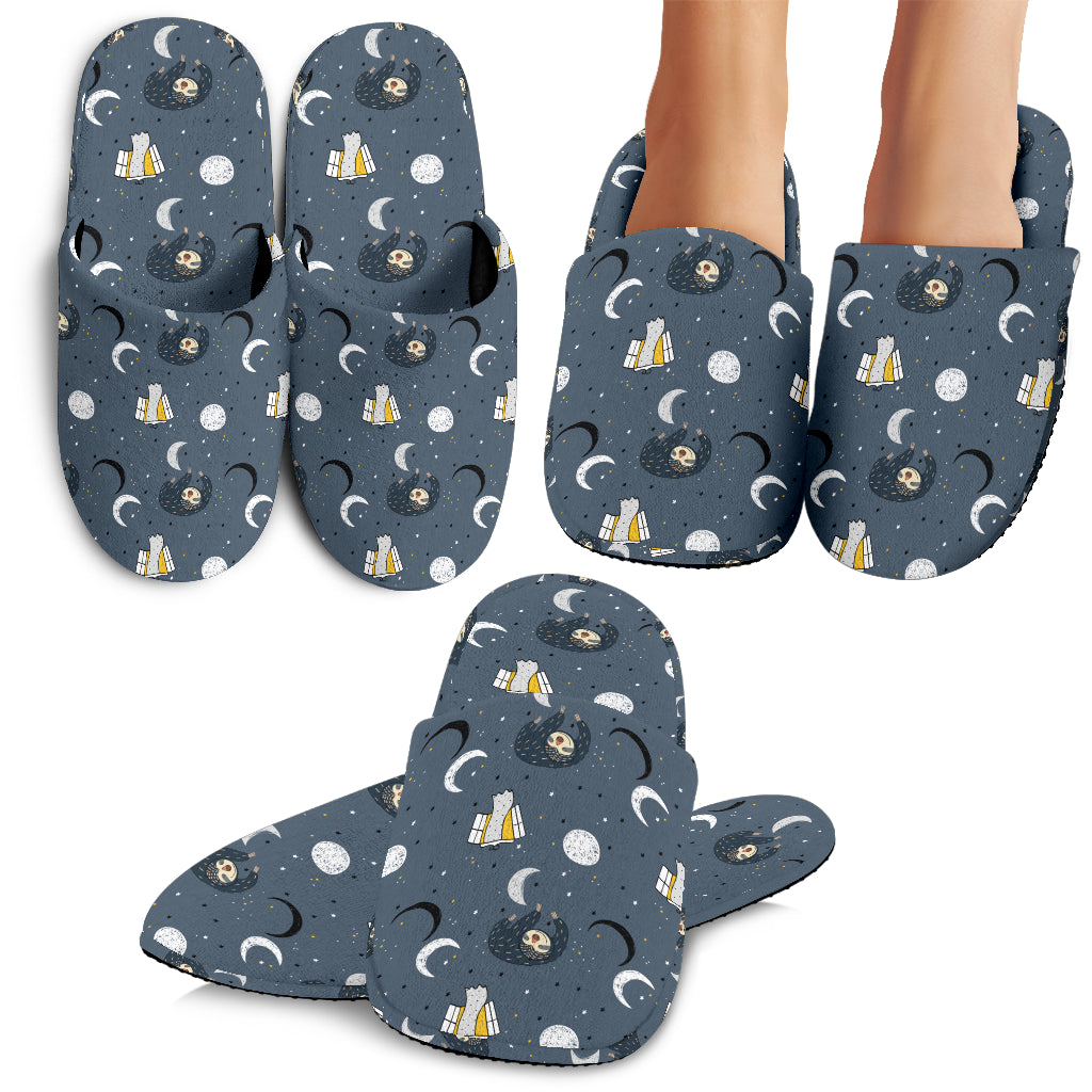 Sleeping Space Sloth Slippers