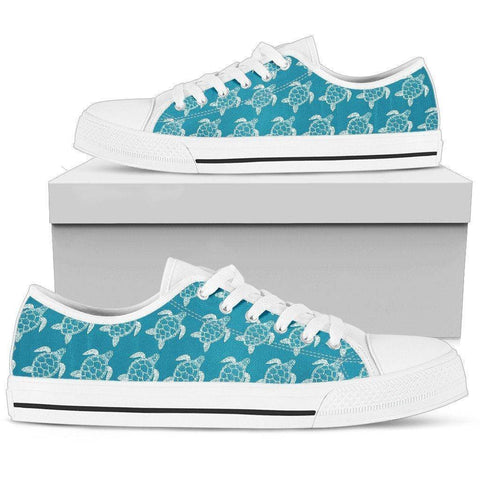 Image of Premium Canvas Shoes, Turtle V3 Womens Low Top - White - Turtle V3 US5.5 (EU36) 
