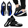 Premium Thin Blue Line Sneakers Shoes Men's Sneakers - Black - Black Sole US5 (EU38) 