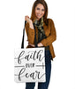 Faith Over Fear Canvas Tote Tote Bag 
