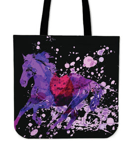 Wild Horse Canvas Tote Wild Horse Black Left 