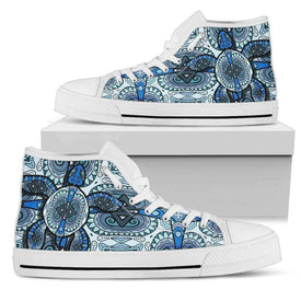 Cool Blue Turtle on Premium High Tops V.1