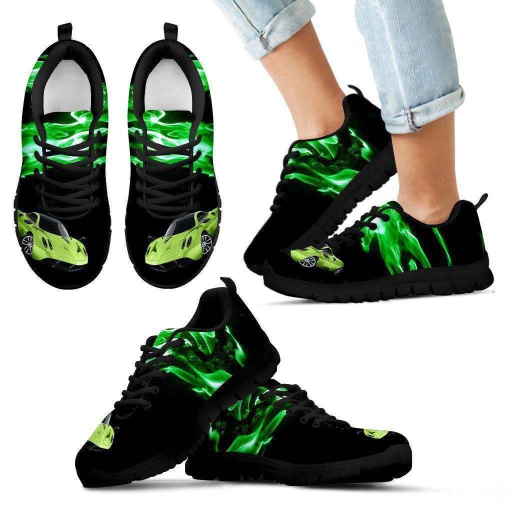 Amazing Kids Race Car Shoes Kid's Sneakers - Black - Green Race Car 11 CHILD (EU28) 