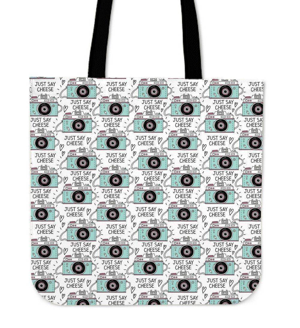 Custom Photographer Designs on Premium Totes Tote Bag Say Cheese 