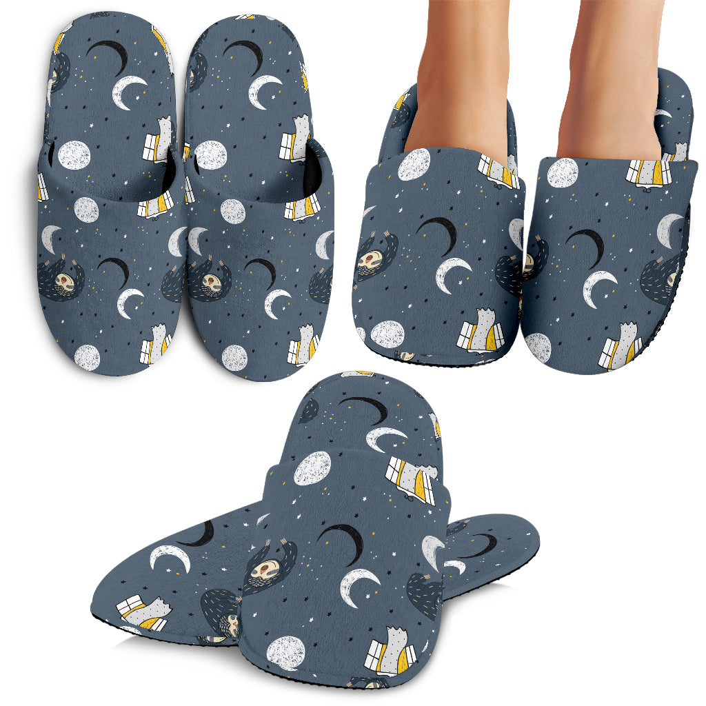 Sleeping Space Sloth Slippers
