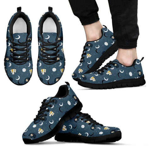 Image of Sleeping Space Sloth Sneakers (Say that 5 times fast) Sneakers Men's Sneakers - Black - Men US5 (EU38) 