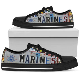 Marines | Premium Low Top Shoes Shoes Mens Low Top - Black - Black US5 (EU38) 
