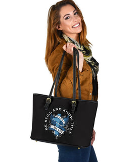 Be Still and Know That I Am God, Vegan Leather Tote Bags 