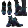 Owl Blue Purple Handcrafted Boots Boots 