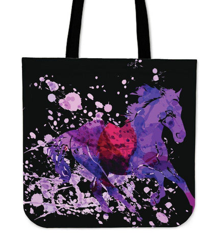 Image of Wild Horse Canvas Tote Wild Horse Black Right 