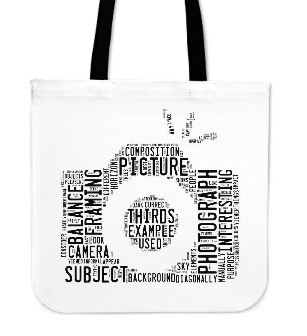 Word Camera Canvas Tote Tote Bag 