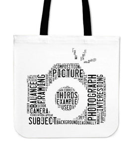 Word Camera Canvas Tote Tote Bag 