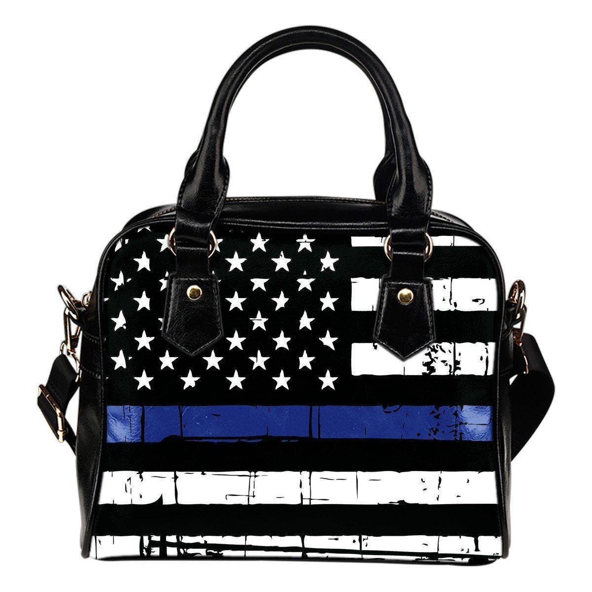 Premium Thin Blue Line Hand Bag Thin Blue Line US Flag 