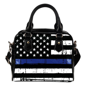 Premium Thin Blue Line Hand Bag Thin Blue Line US Flag 
