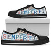 Semper Fidelis | Premium Low Top Shoes Mens Low Top - Black - Mens Black US5 (EU38) 