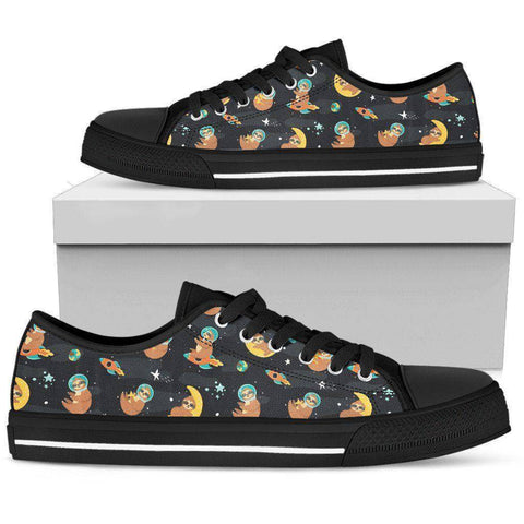 Image of Premium Space Sloth Shoes Shoes Mens Low Top - Black - MBL US5 (EU38) 