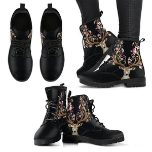 Flowered Deer Handcrafted Boots Boots 