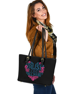 Trust In The Lord, Vegan Leather Tote Bags 