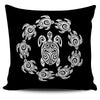 Peaceful Circle of Life Tribal Turtle Pillow Covers Pillow Case Black 