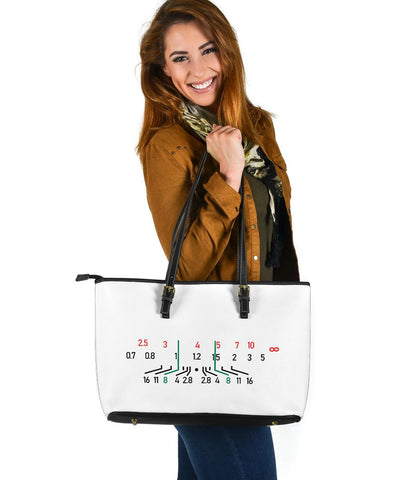 Image of Focal Length, Large Vegan Leather Tote Bags 