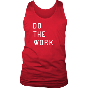 Do The Work | Mens | White Print T-shirt District Mens Tank Red S