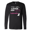 This Girl Loves Her Lab T-shirt Canvas Long Sleeve Shirt Black S