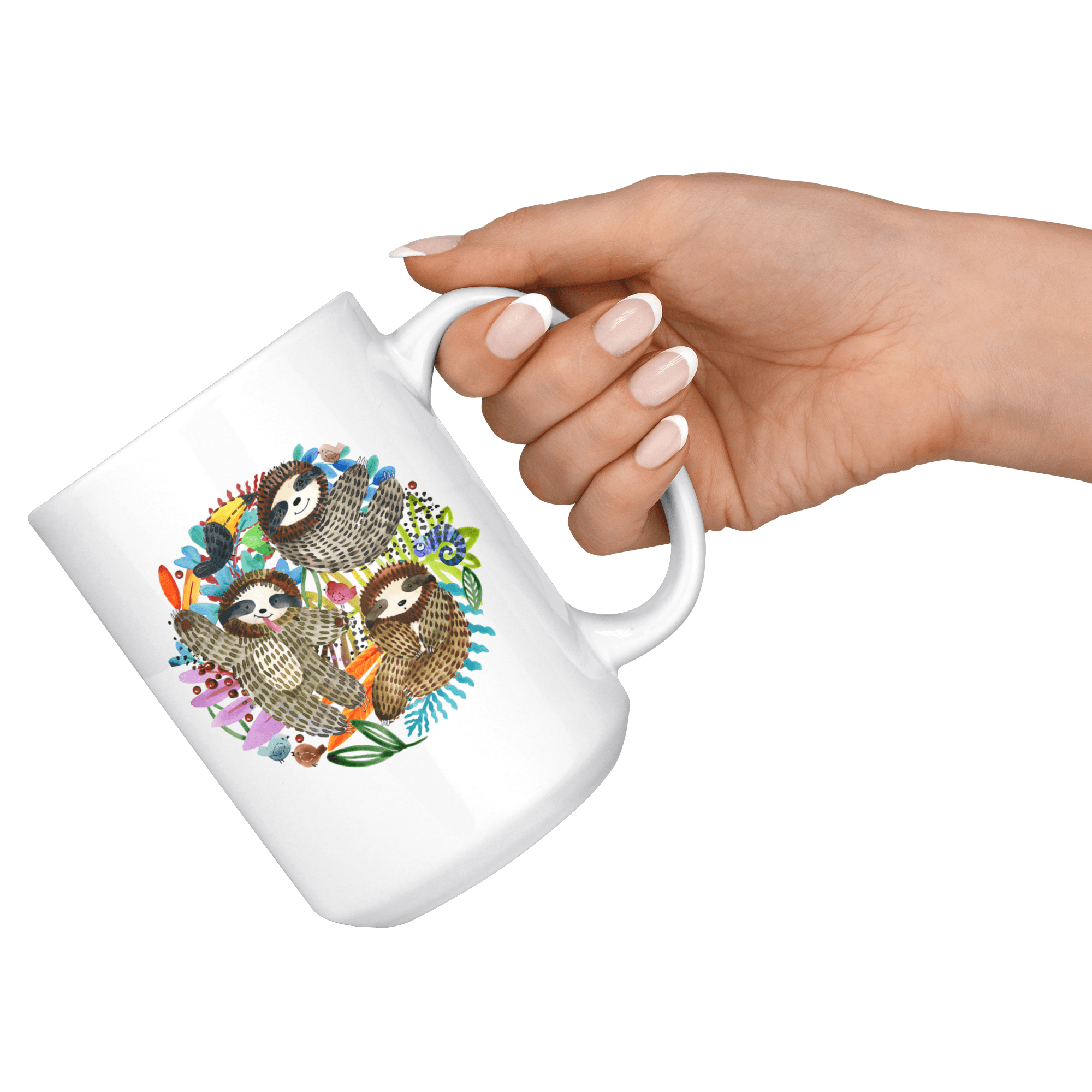 Fun Watercolor Sloth Mugs Drinkware 