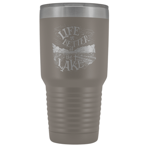 Image of Life is Better at the Lake | 30 oz. tumbler Tumblers Pewter 
