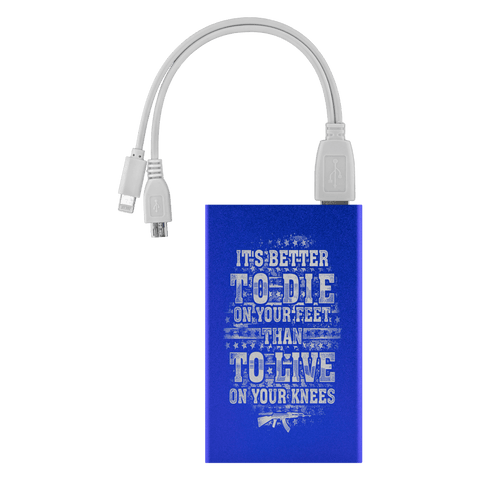 Image of Better To Die On Your Feet Power Bank Power Banks Royal Blue 