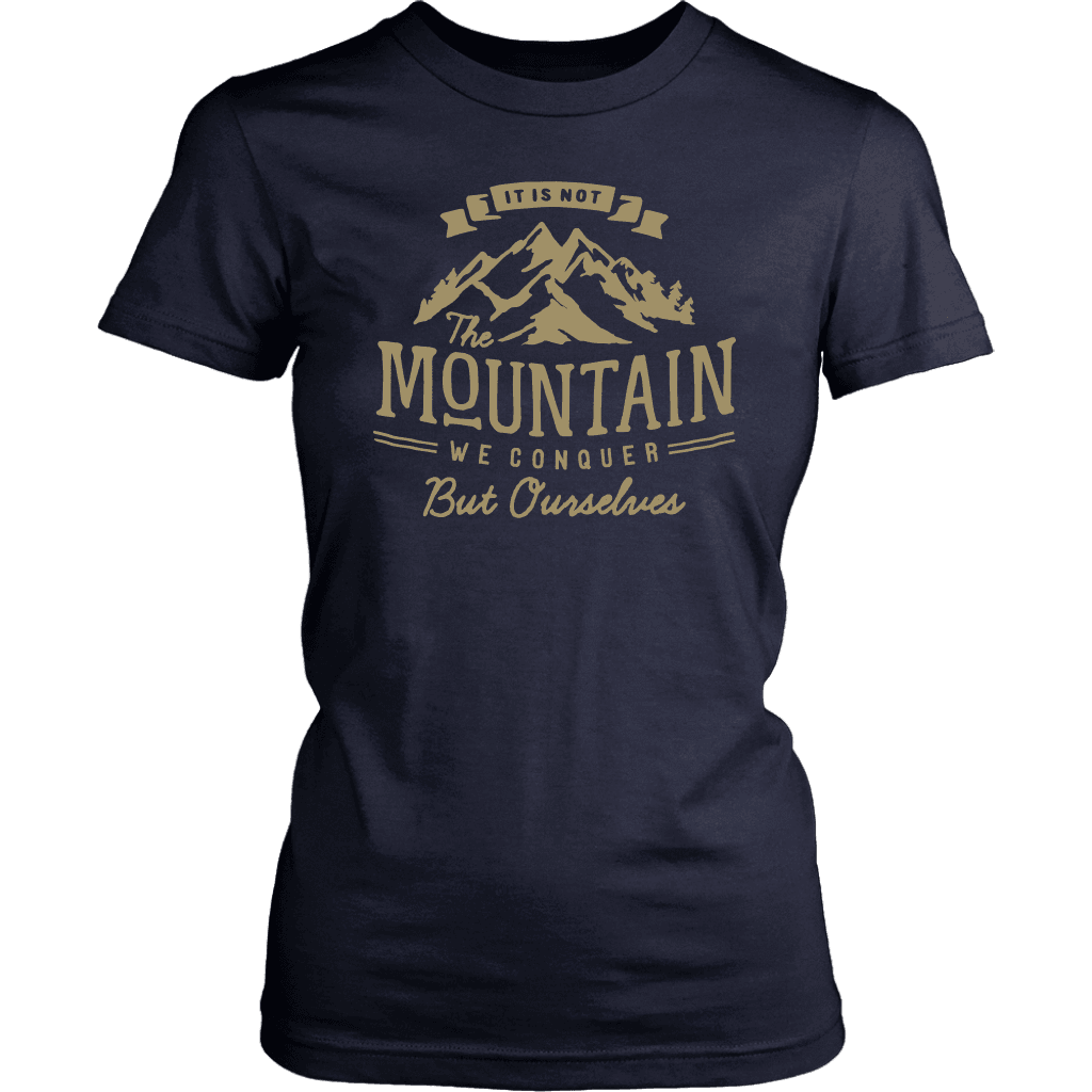 We Conquer Ourselves T-shirt District Womens Shirt Navy XS