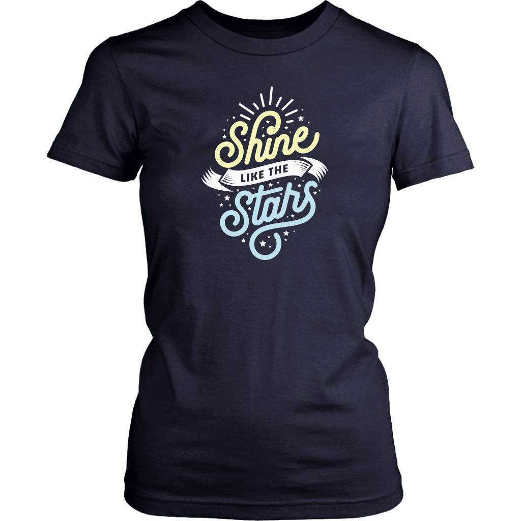 Shine Like The Stars T-shirt District Womens Shirt Navy XS