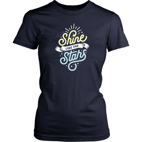 Image of Shine Like The Stars T-shirt District Womens Shirt Navy XS