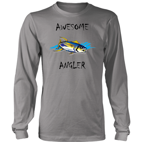 Image of You're An Awesome Angler | V.2 Chiller T-shirt District Long Sleeve Shirt Grey S