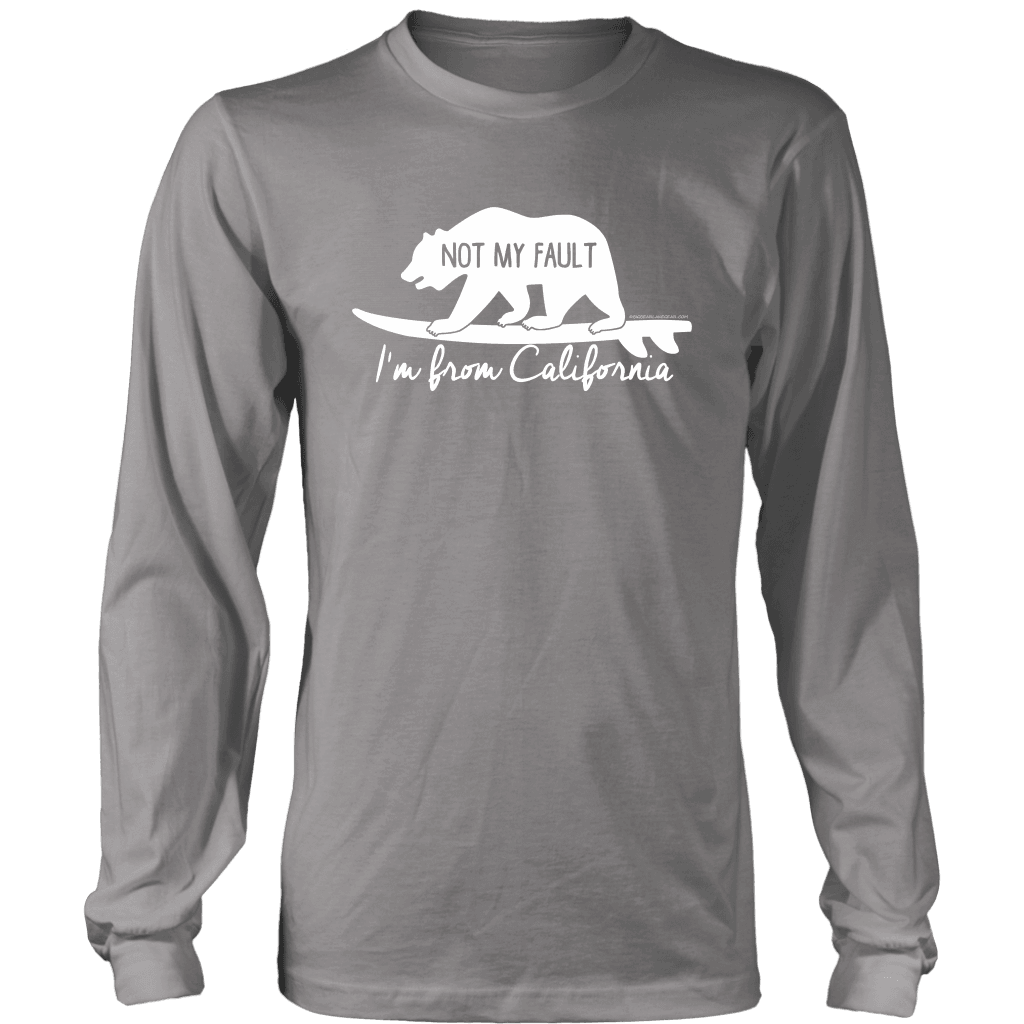 From California T-shirt District Long Sleeve Shirt Grey S