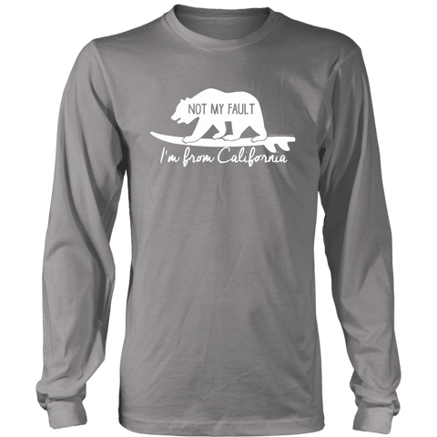 Image of From California T-shirt District Long Sleeve Shirt Grey S