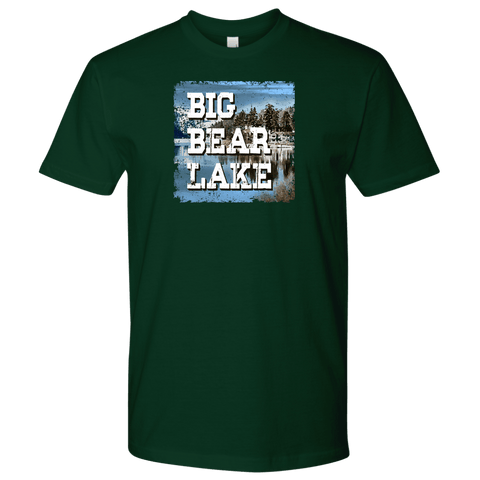 Image of Big Bear Lake V.1, Men's Shirts T-shirt Next Level Mens Shirt Forest Green S