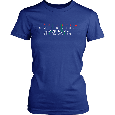 Image of Focal Length, District Shirts and Hoodies T-shirt District Womens Shirt Royal Blue XS