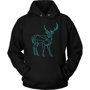 Geometric Deer Womens Shirt T-shirt Unisex Hoodie Black S