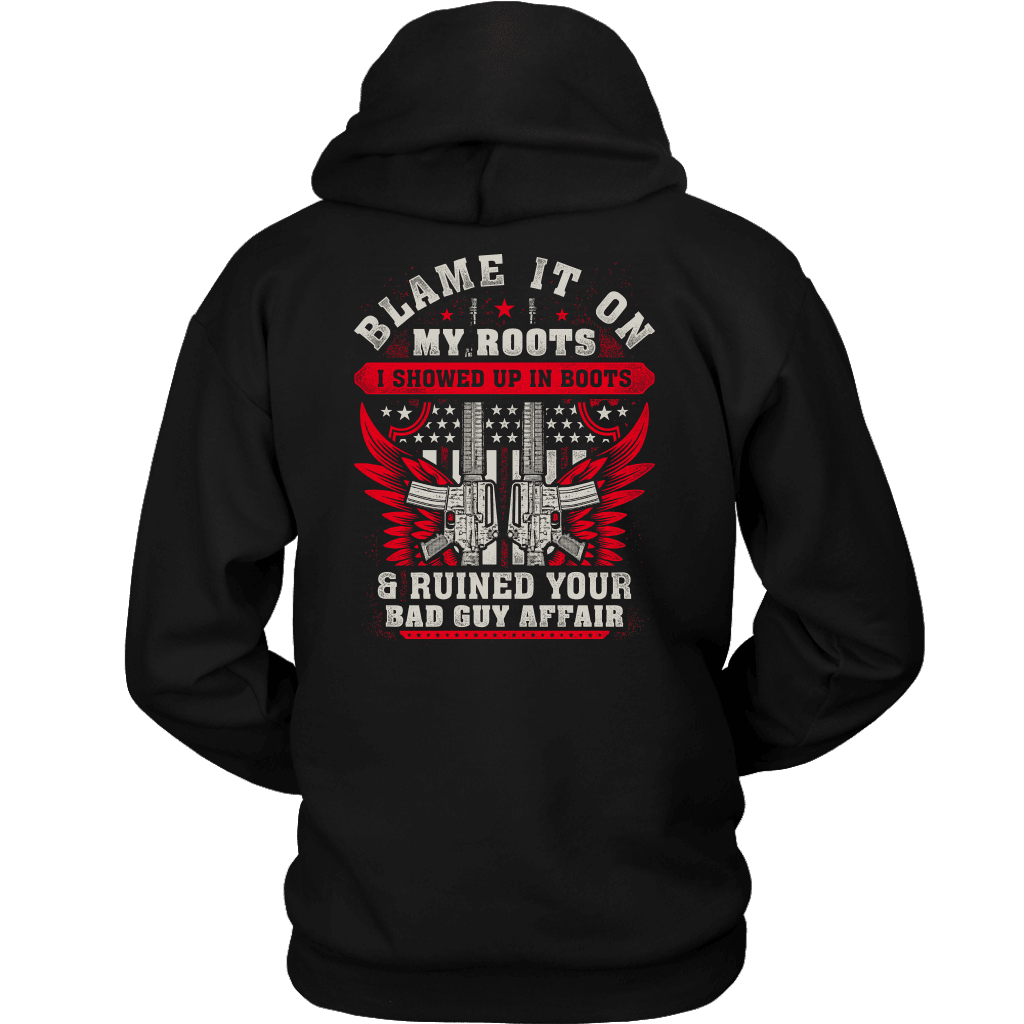 Blame It On My Roots T-shirt Unisex Hoodie Black S