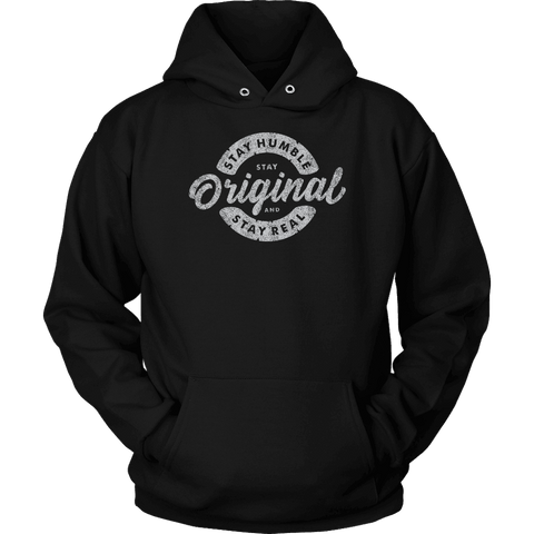 Image of Stay Real, Stay Original | Long Sleeves and Hoodies T-shirt Unisex Hoodie Black S